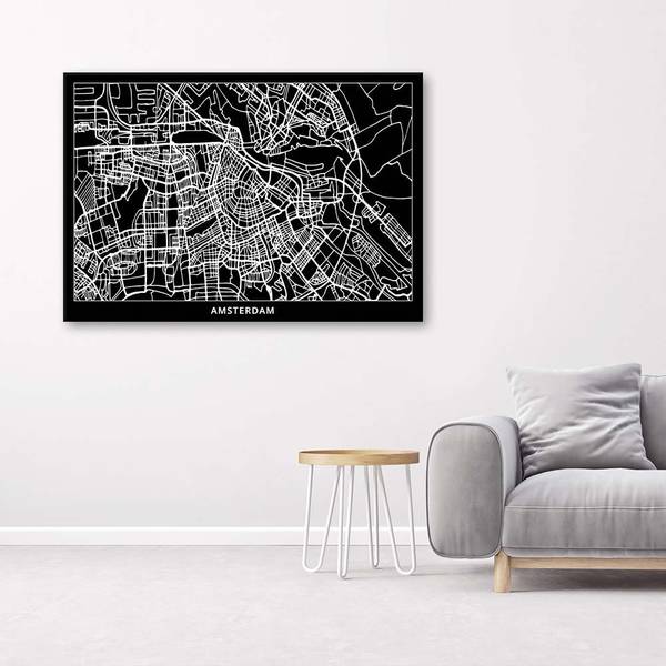 Canvas schilderij amsterdam 120 x 80 cm