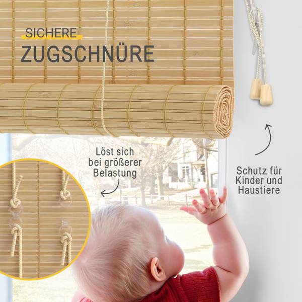 Rollo SolDecor BR7 Holz - 90 x 160 cm