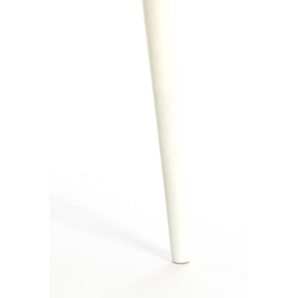 Beistelltisch Linos Weiß - Eisen - Stahl - 49 x 41 x 67 cm