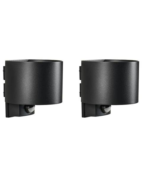 Wandlampen MORAY 2-tlg Schwarz - Metall - 14 x 14 x 12 cm