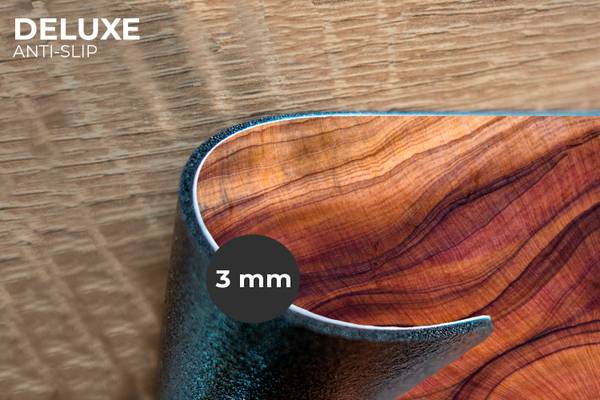 PLATZSETS Holzmaserung 6er-Set Braun - Vinyl - 45 x 30 x 1 cm