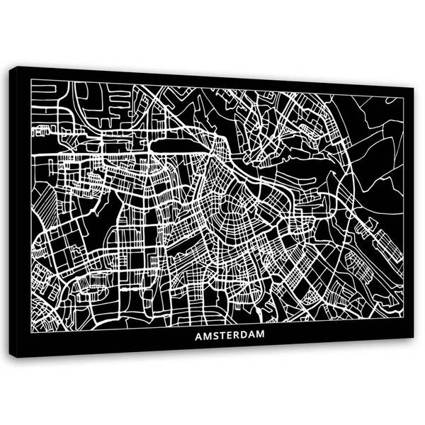 Canvas schilderij amsterdam 120 x 80 cm
