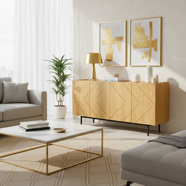 Sideboard Synomone Braun - Holzwerkstoff - 40 x 78 x 160 cm