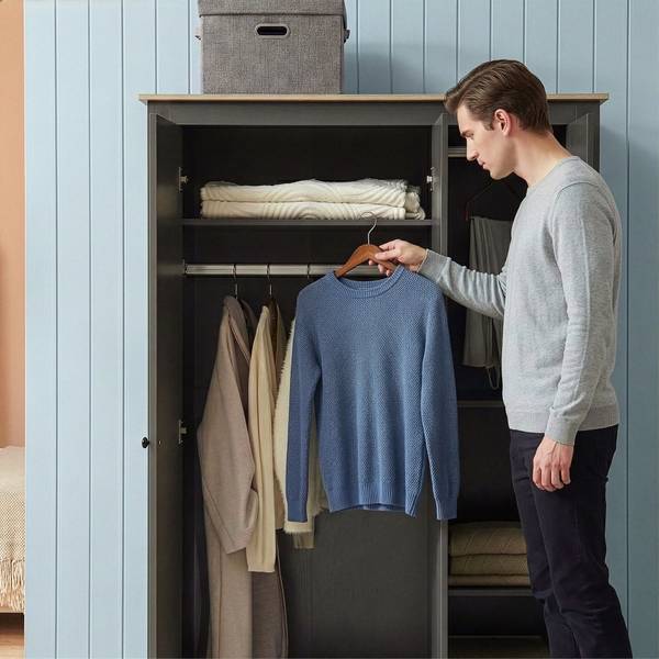 Kleiderschrank Vasand Grau
