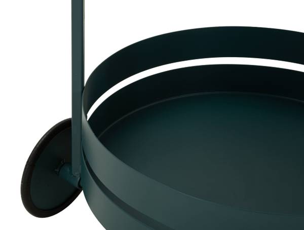Serveerwagen Saturno groen - metaal - 50 x 61 x 40 cm