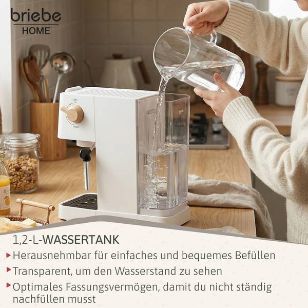 Kaffeemaschine Nordic EC1180WHT Weiß