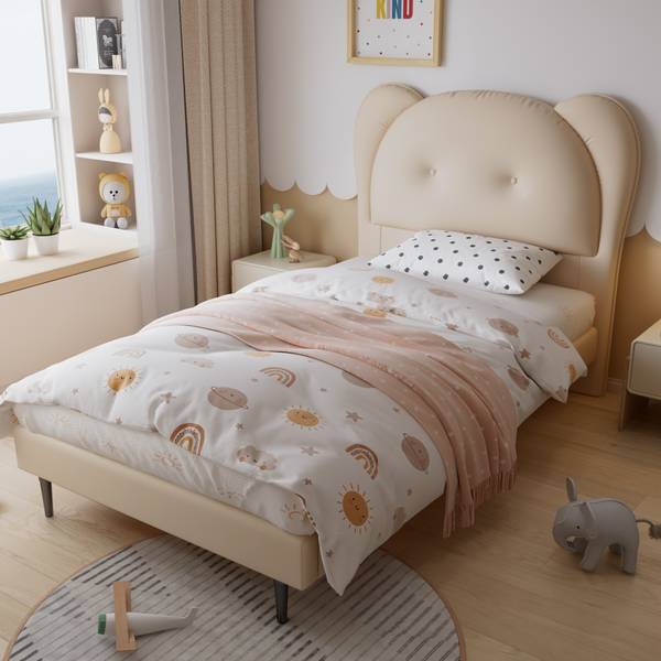 Kinderbett K-638 Beige - Holzwerkstoff - 90 x 101 x 200 cm