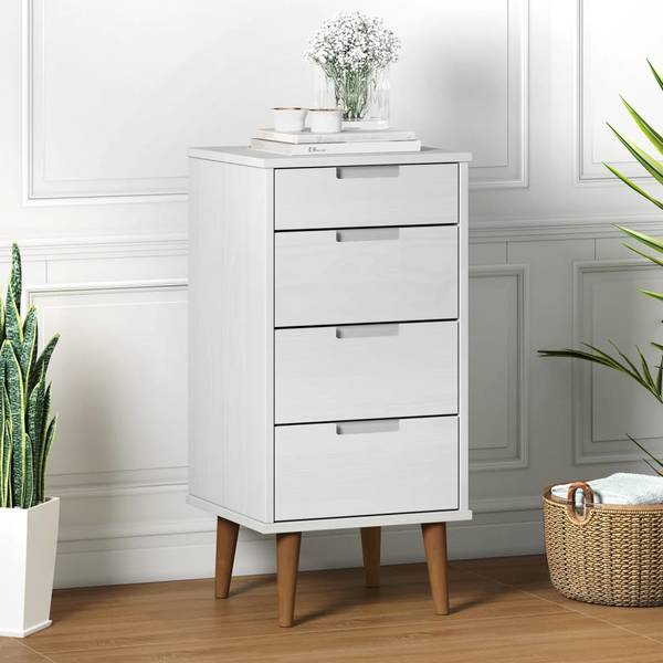 Armoire à tiroirs 3017181 Blanc - Pin - 40 x 82 x 35 cm