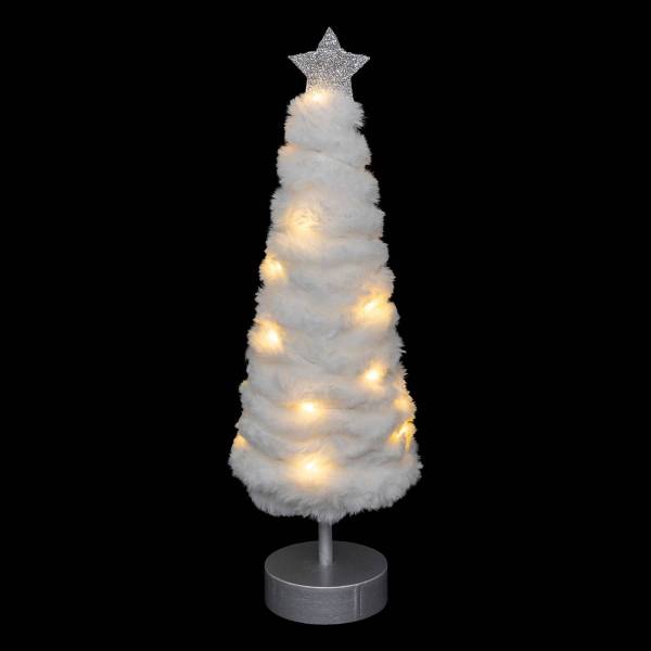 Sapin LED GRANDS FROIDS Blanc - Bois manufacturé - 11 x 38 x 11 cm