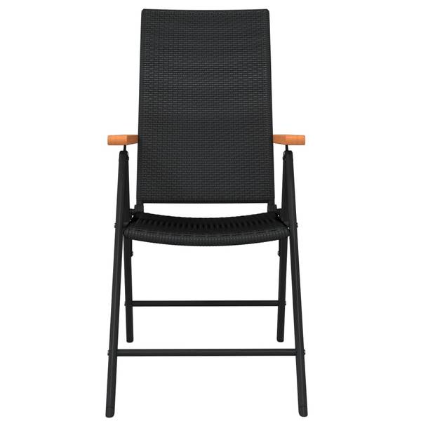 Garten-Essgruppe 3013383-2 (7-teilig) Schwarz - Stahl - Polyethylen - 70 x 74 x 140 cm