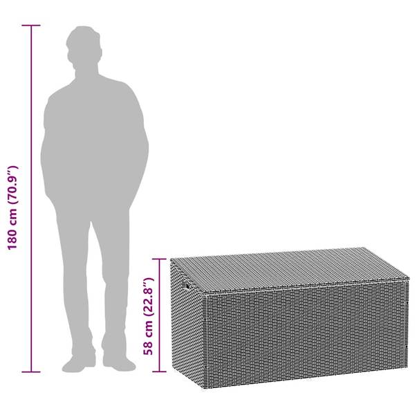 Garten-Aufbewahrungsbox 3044433 Schwarz - 110 x 110 x 110 cm