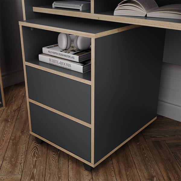 Rollcontainer Tetrix 56549 Grau - Holzwerkstoff - 42 x 61 x 55 cm