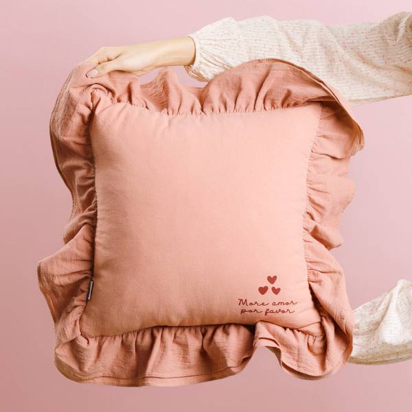 Kopfkissenbezug CHERISH LOVE Rot - Textil - 45 x 1 x 45 cm