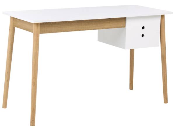 Schreibtisch FENESTRA Braun - Weiß - Holzwerkstoff - 120 x 75 x 50 cm