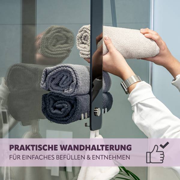 Glashandtuchhalter 2in1 Piazza Schwarz