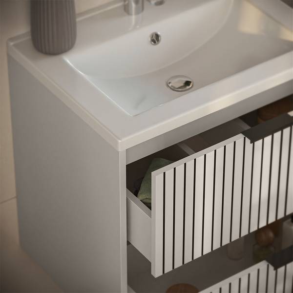 Meubles bain Ruford 59634 lot de 4 Beige - Acier - 60 x 57 x 45 cm