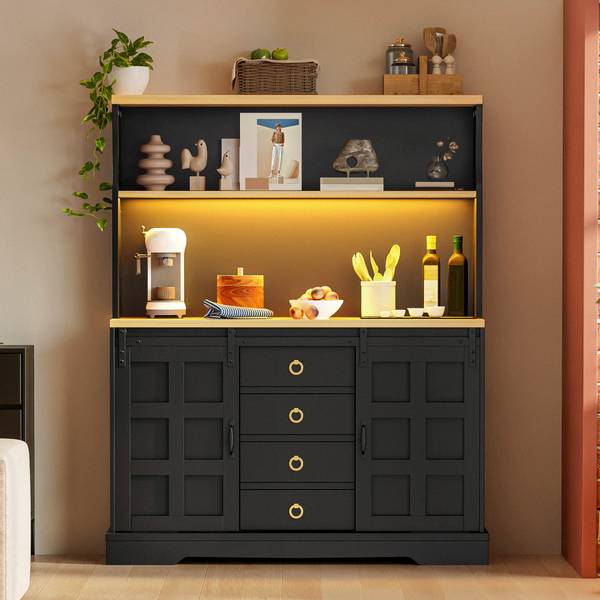 Küchenschrank HEDENS55 Ⅵ Schwarz - Holzwerkstoff - 40 x 150 x 120 cm