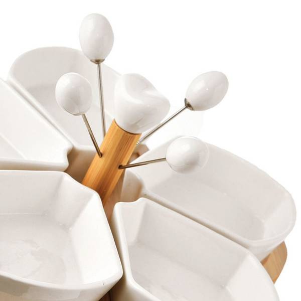 Snackschalen 10-tlg. Set 129201 Weiß - Porzellan - 28 x 11 x 29 cm