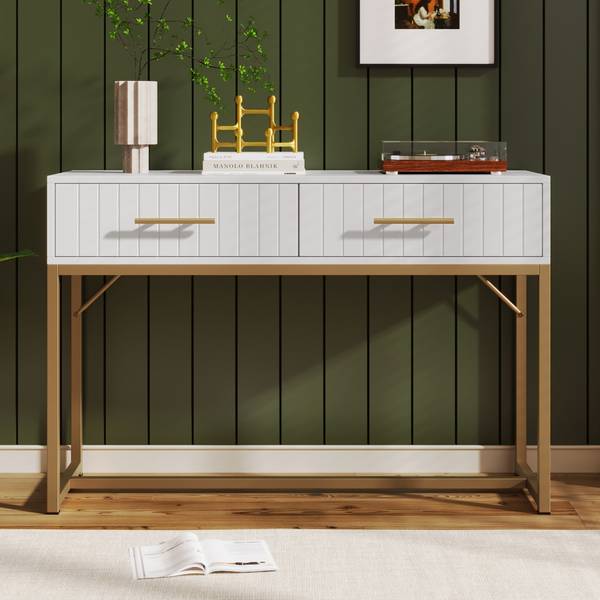 Schminktisch  M1662 Weiß - Holzwerkstoff - 100 x 75 x 45 cm