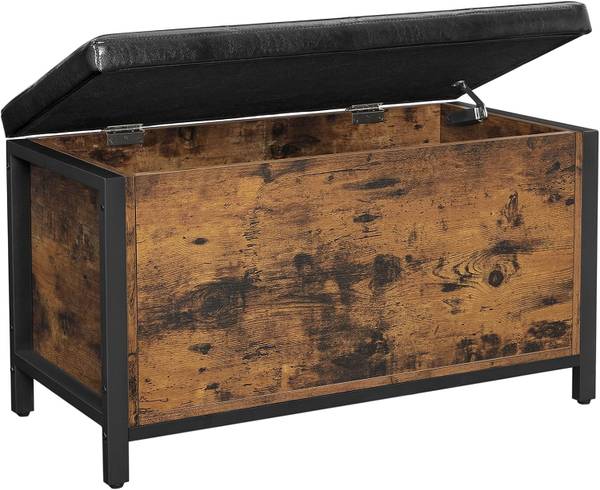 Tabouret 100679 Imitation cuir / Métal - Marron
