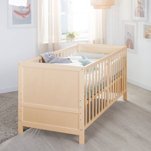 Babybed Sleep bruin - plaatmateriaal op houtbasis - 78 x 78 x 142 cm