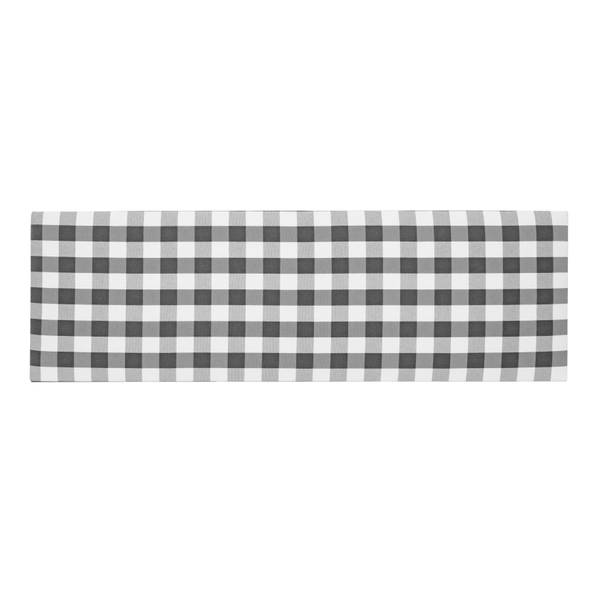 Kopfteil Stoff Vichy Schwarz 165x52cm Schwarz