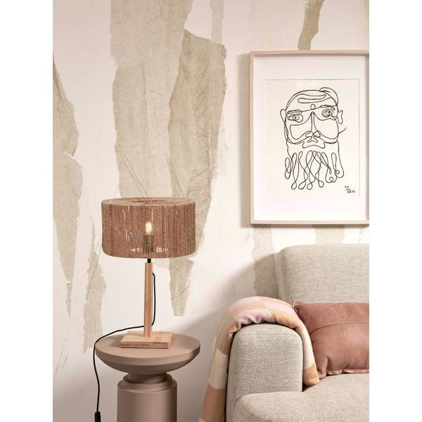 Dekorative Tischleuchte IGUAZU Braun - Holz - Höhe: 37 cm