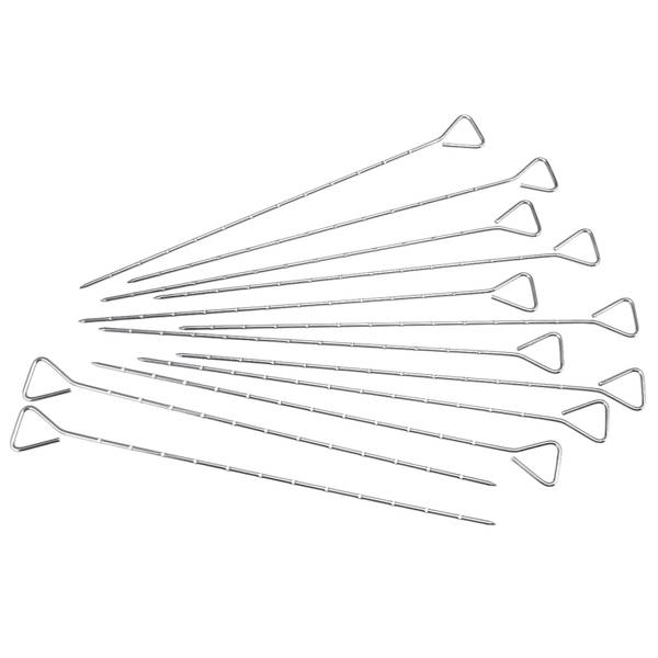 Grillspieße 14096 (12er-Set) Silber - Metall - 1 x 3 x 30 cm