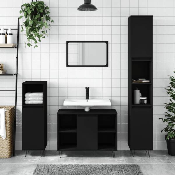 Armoire de salle de bain 3029868 Noir