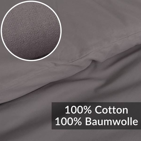 Bettdeckenbezug LUNA Dunkelgrau - 200 x 220 cm