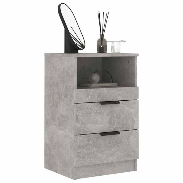 Nachttisch 3013695-2 (2er Set) Steingrau
