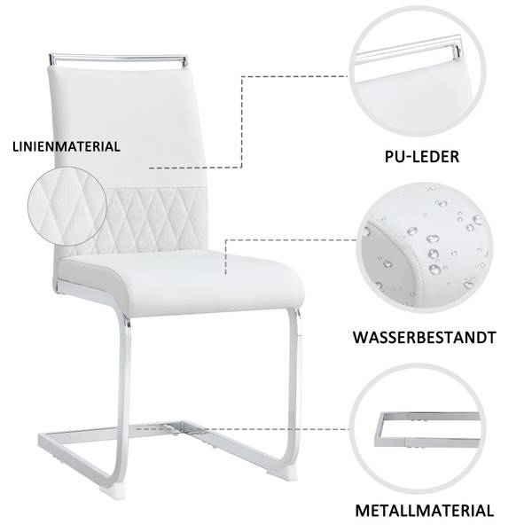 Esszimmerstühle | E - I - 11 Weiß - 2er Set