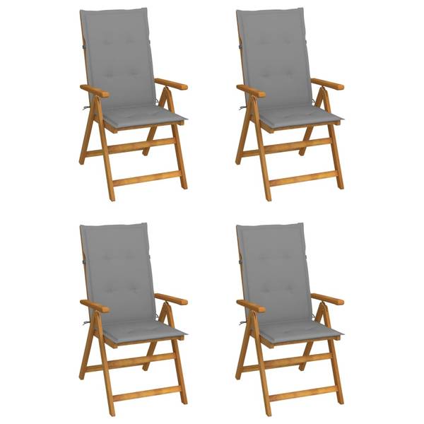 Gartenstuhl 3016489-3 (4er Set) Grau