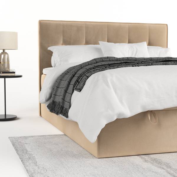 Boxspringbett TIVRA mit Stauraum Kronos Beige - Liegefläche Breite: 160 cm