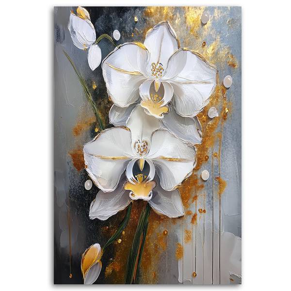 Canvas schilderij Bloemen 70 x 100 cm