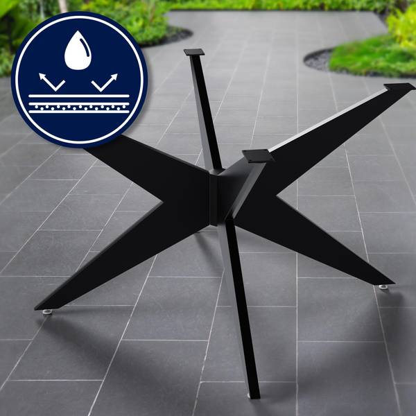 pieds de table Delmont Noir - Métal - 130 x 74 x 130 cm