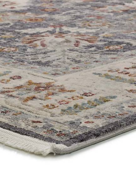 Kurzflorteppich KESHAN Grau - Polyester - 120 x 2 x 170 cm