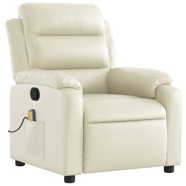Fauteuil inclinable de massage 3032281-4 Crème - Blanc