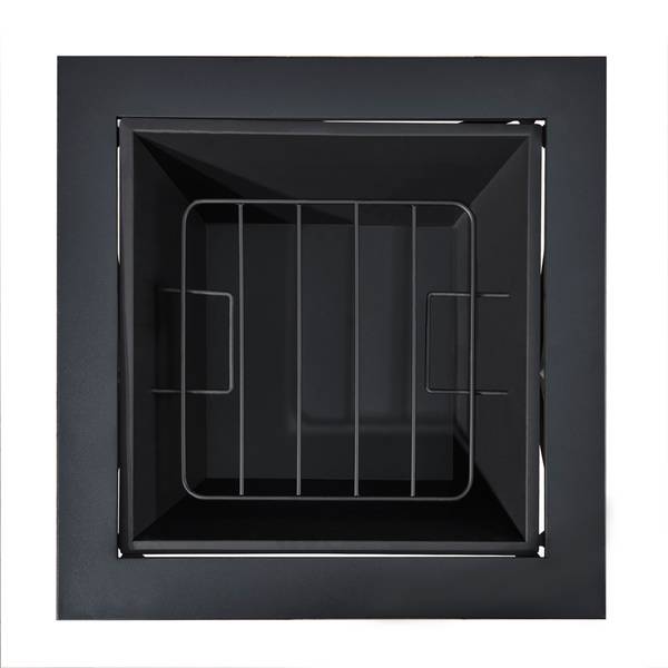 Garten Holzbefeuerte Feuerstelle Schwarz - Aluminium - 60 x 52 x 60 cm