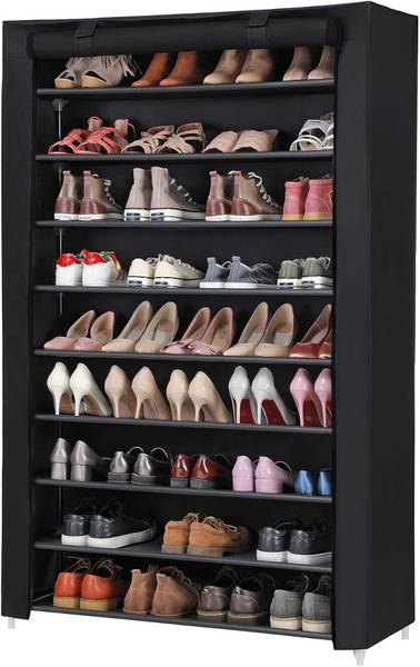 Schuhregal 100653 Schwarz - Stahl - 98 x 16 x 15 cm