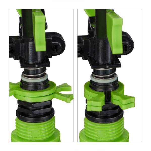 Impulsregner Garten 3er Set Schwarz - Grün - Kunststoff - 13 x 31 x 6 cm