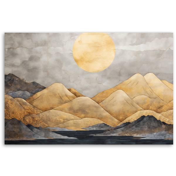 Tableau déco montagnes paysage 100 x 70 cm