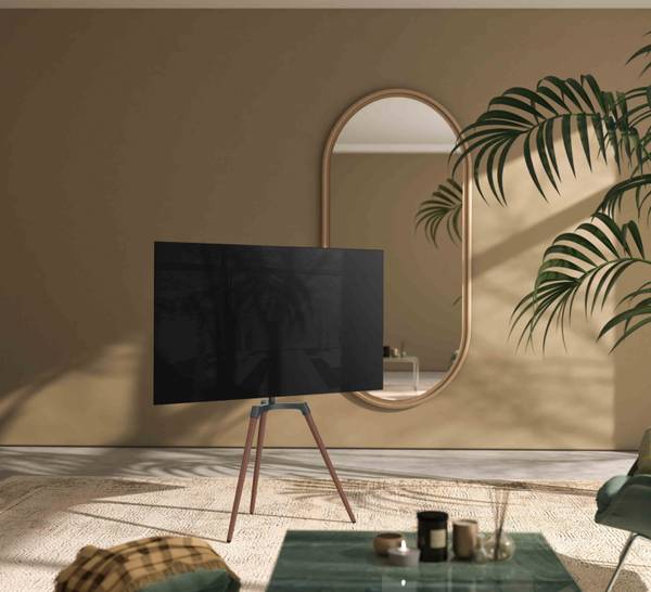 TV-Stand LUMFS19-44F-01_ZWART Schwarz - Stahl - 77 x 135 x 50 cm