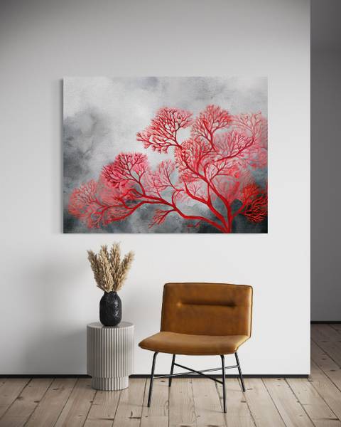 Wandbild bäume pflanzen 120 x 80 cm