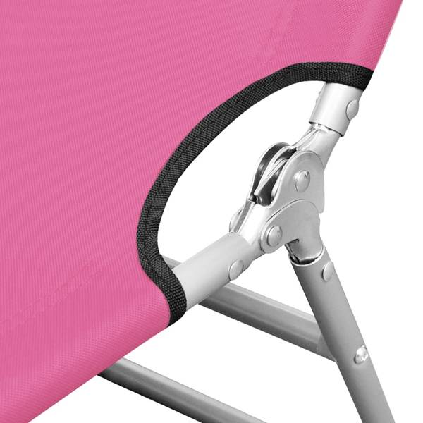 Chaise longue 3005315 Rose foncé - Acier - 58 x 27 x 189 cm