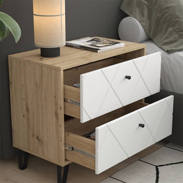 Nachttisch Nizza 57493 Braun - Holzwerkstoff - 66 x 61 x 36 cm