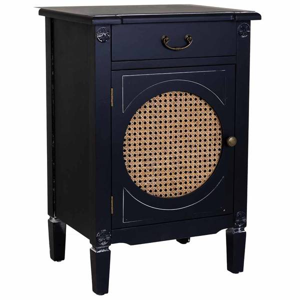 Beistelltisch Gaula Schwarz - Massivholz - 46 x 68 x 36 cm