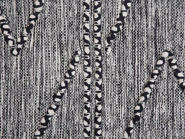 Teppich TERMAL Schwarz - Weiß - Naturfaser - 80 x 80 x 80 cm