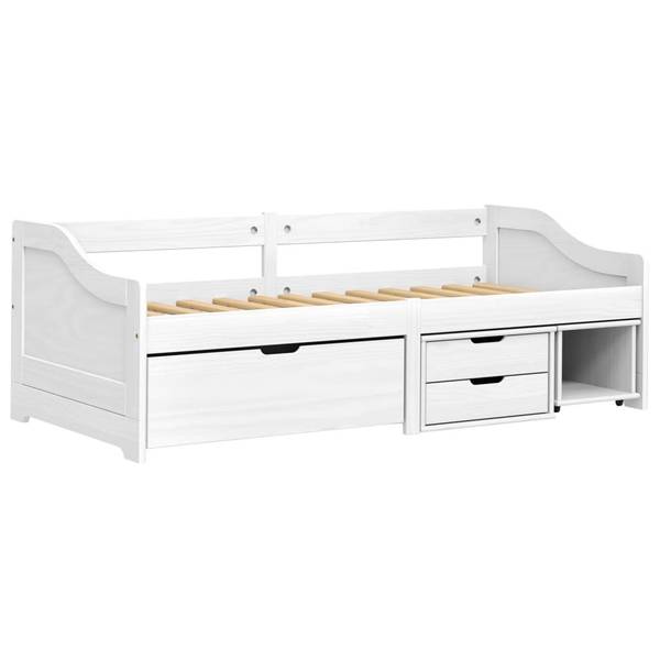 Tagesbett mit 3 Schubladen XT 1453 Weiß - Massivholz - 96 x 69 x 205 cm