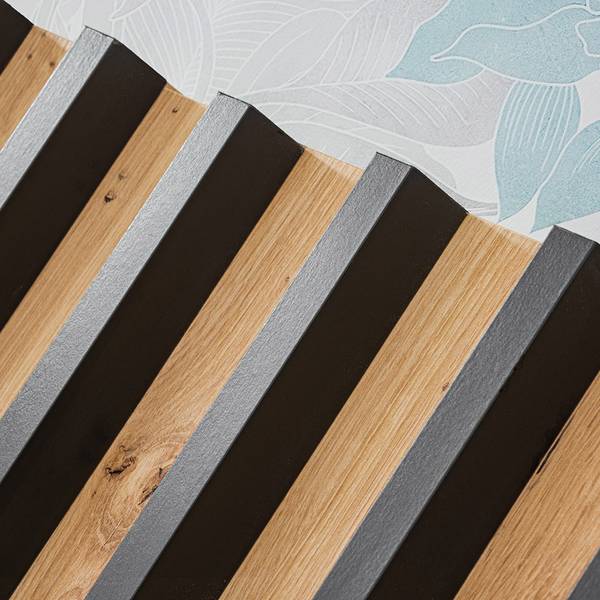 Wohnwand VENOSA-164-3 Schwarz - Holzwerkstoff - 180 x 148 x 35 cm